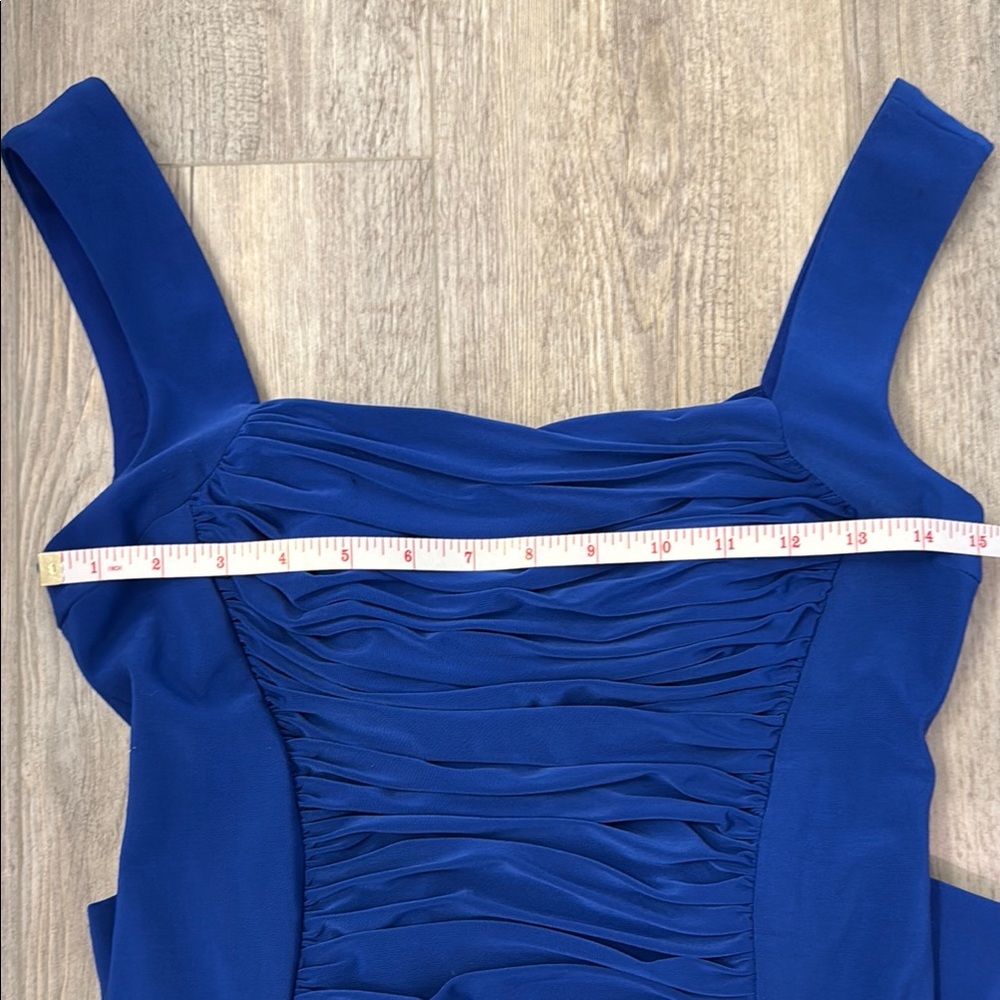 Cache Blue Ruched Sheath Mini Dress - Picture 5 of 6